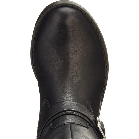 Easy Street Womens Quinn Black Faux Leather Knee-High Riding Boots Heels - Picture 4 of 5